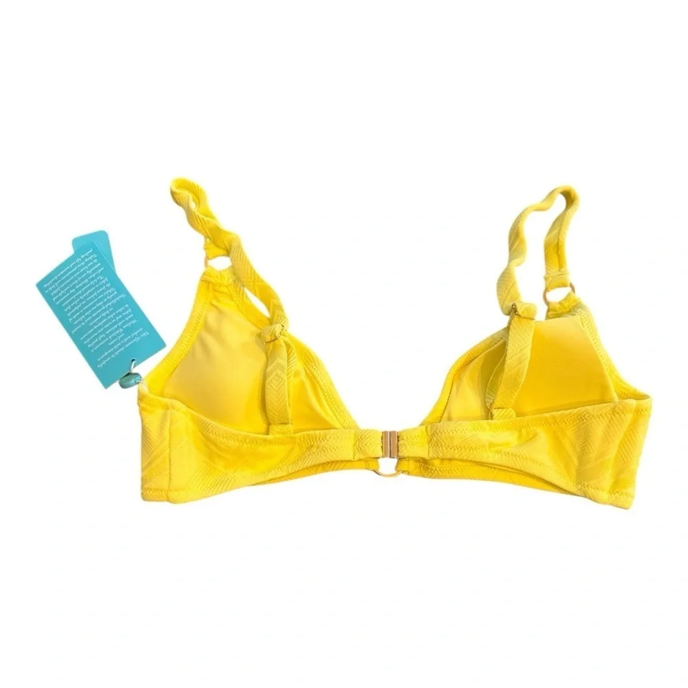 Melissa Odabash Montenegro Lemon Zigzag Bikini Top NWT